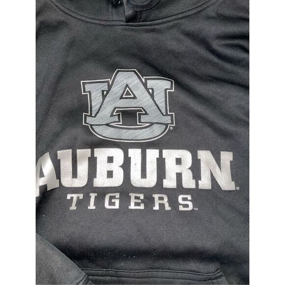 Russell Athletic AUBURN‎ TIGERS Hoodie Sweatshirt Medium Black Gray - Picture 2 of 6